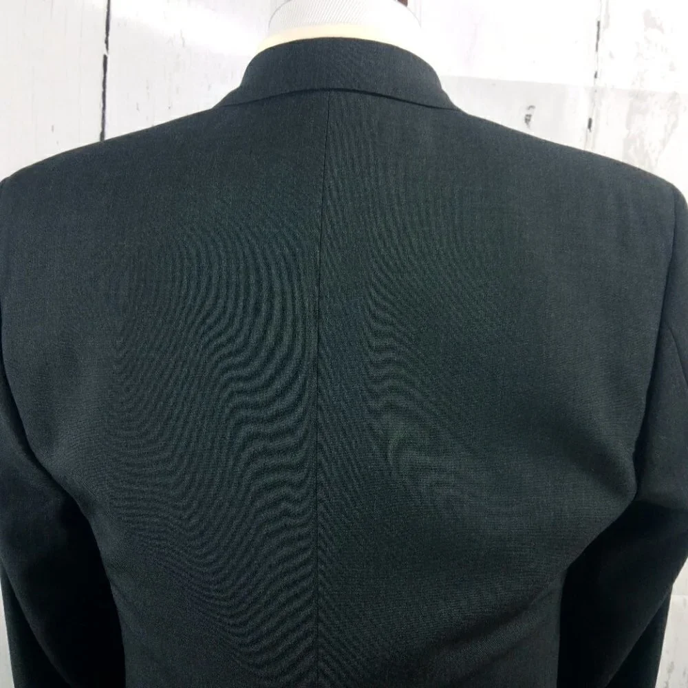 Custom Made 38L 2 Button Charcoal Gray Suit Blazer Sports Coat
